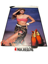 Vintage Pin ups 1986 Michelob beer poster ad Original Anheuser 20x28 bikini picture