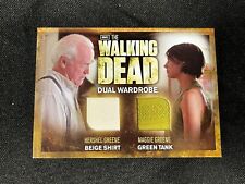 2012 Cryptozoic Walking Dead Hershel Shirt Maggie Tank DM02 Dual Patch Card AA picture