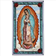 Virgin Mary Lady of Guadalupe Catholic Shrine Stained Glass Window Panel picture