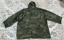U.S. Military Issue Woodland Camouflage Rain Wet Weather Full Zip Jacket Poncho picture