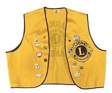 Vintage Lions Club Vest With Vintage Pins Clearwater Kansas Size Large picture