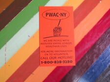 vtg gay lesbian ephemera - PWAC NY healthier lives card orange picture
