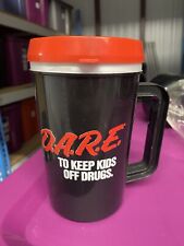 Vtg DARE 1990’s Police Coffee Tumbler Mug-D.A.R.E. To Keep Kids Off Drugs School picture