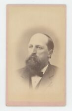 Antique CDV Circa 1870s Handsome Man With Large Beard Simmons West Liberty, IA picture