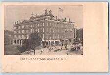 Oswego New York NY Postcard Hotel Redstone Building Exterior Roadside c1905's picture