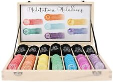 Ebros 7 Chakra Meditation Stones - 42 Pieces Set with Pouches and Display Case picture