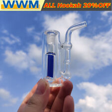 Blue Core Handheld Hookah Water Pipe Smoking Bong Glass Bubbler Shisha w/Bowl picture
