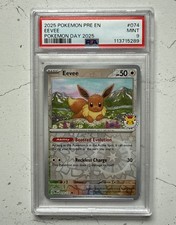 Eevee 074/131 Pokémon Day 2025  Stamp Promo Prismatic Evolutions PSA 9 picture