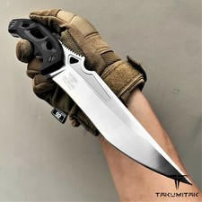 Takumitak 10" Fixed Blade Knife D2 4.82mm Blade Kydex Sheath Tactical Gear picture