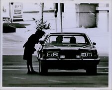 LG874 1987 Original Photo BOSTON WORKING GIRL Leaning into Car Hooker Prostitute picture
