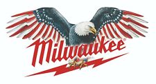 MILWAUKEE TOOLS STICKER DECAL FLYING EAGLE MECHANIC GLOSSY LABEL TOOL BOX USA  picture