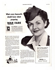 Vtg Print Ad 1942 Servel Inc Gas Refrigerator World War II Effort picture