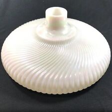 Antique Glass Torchiere Floor Lamp Shade Mother Of Pearl Swirl Design 16inch picture