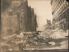 1906 Quake San Francisco, California CA Francisco Earthquake Rubble Original picture