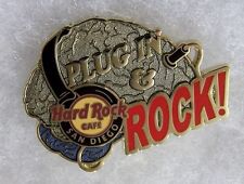 HARD ROCK CAFE SAN DIEGO PLUG IN & ROCK BRAIN WEARING HEADPHONES PIN # 63645 picture