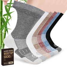 Diabetic Socks for Men,6 Pairs Crew Mens Diabetic Neuropathy Socks for Men Si... picture