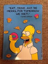 Vintage 90s The Simpsons Greeting Card Friendship Diet picture