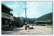 c1950's Street Scene Cars Holly Ridge Court Gatlinburg Tennessee TN Postcard picture