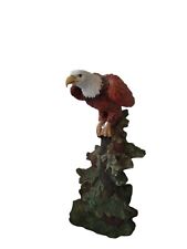 Realistic American Pride Bald Eagle Bird Perching On Tree Branch Statue 13