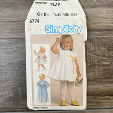 Simplicity Pattern 6774 Toddler Dresses Uncut Vintage picture