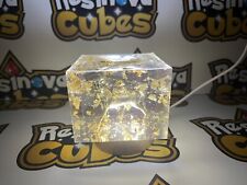 Golden Stallion Horse Light Cube Gift - Resin Night Light, Handmade Paperweight picture