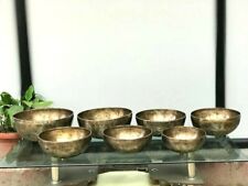 4 -9 Inch Full Moon singing bowl Set of 7 -chakra healing Full moon night bowls  picture