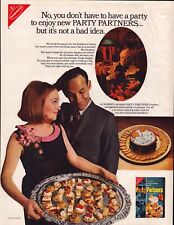 Nabisco Party Partners Crackers Woman Man Party Tray 1965 Vintage Print Ad-C-2.1 picture