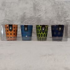 Museum of American Innovation Set of 4 Shot Glasses Porcelain Alcohol Bar Party picture