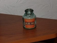 ANTIQUE ROUND INK  PARKINSONS BLUE  INK  BURNLEY picture