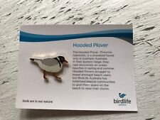 RSPB partner HOODED PLOVER Anniversary Version badge Bird life Australia Enamel picture