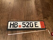 Single Temporary German License Plate With Plate Holder picture