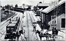 Postcard - Deport and Tracks Waymart, Pennsylvania 1895, USA picture