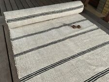 Antique Handwoven Fabric Homespun Linen Hemp Textile Upholstery Primitive 4 yd picture