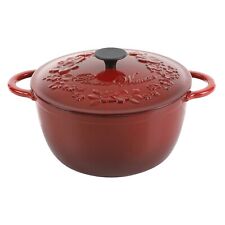 Eternal Beauty Enameled Cast Iron 6-Quart Dutch Oven, Red picture