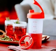 TUPPERWARE Quick Shake+ Wheel Container PROTEIN SHAKES SALAD DRESSINGS MORE Red picture