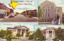 HEREFORD, TX CITY OF FINE CHURCHES 1940 pop. 2,584 County Seat picture