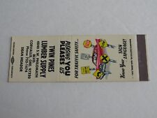 N217 Matchbook Cover OR Oregon Twin Peaks Lumber Supply Corvallis picture