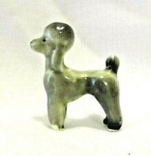 Vintage Hagen Renaker? Standing Gray Poodle Ceramic Figurine 1.25