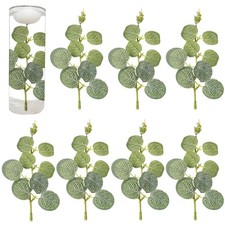30Pcs Artificial Flowers for Floating Candles Artificial Eucalyptus Leaf Smal... picture