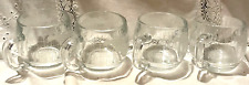 Nestle Nescafe World Globe Coffee Mugs Set of 4 Clear Glass 3 inches tall picture
