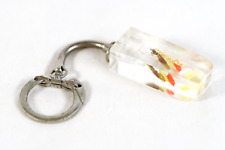 Vintage Natural Seahorse Shells Florida Floaty Keychain 1950-60s Acrylic picture