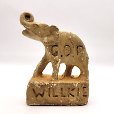 REPUBLICAN  Chalkware GOP Elephant Wendell WILLKIE Presidential 1940s Candidate picture