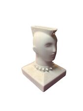 Jonathan Adler Figurine Ceramic Bust With Mohawk Cuff Necklace Spikes Read picture