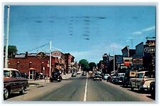1957 Talbot Street View Cars Coca Cola Leamington Ontario Canada Posted Postcard picture