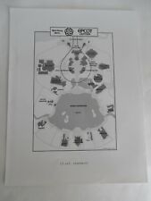 Rare 1982 Epcot Center Press Media Kit Map Sheet Future World Showcase Disney picture