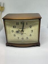 Vintage General Electric Nightstand Clock Model 7280KA Wood Grain 1950s TV style picture