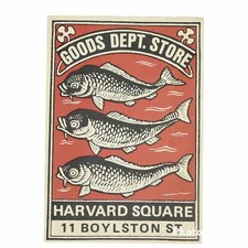 Vintage GOODS DEPARTMENT STORE, INC. Vinyl Decal / Sticker Harvard Square Mass.  picture