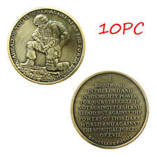 10PC The Task Ahead Ephesians 6:10-12 BE STRONG Challenge Coin CollectIble Gift picture