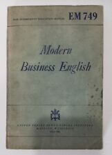 1944 Armed Forces Modern Business English Education Manual EM 749 War Dept picture