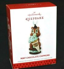 2013 Hallmark Keepsake Mint Chocolate Chipmunk Christmas Ornament NEW IN BOX picture